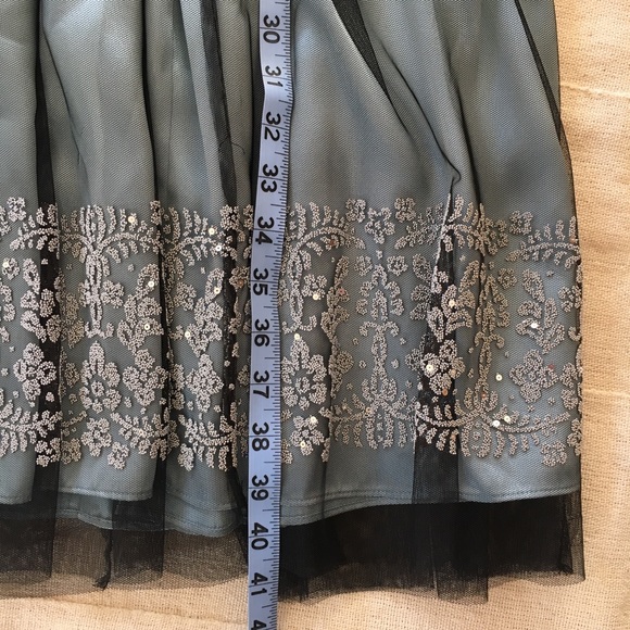 Morgan & Co satin beaded tulle dress prom 5/6 - Picture 8 of 8